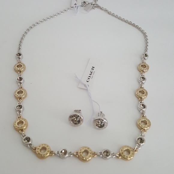 New Coach Two Tone Open Circle Necklaces - Picture 6 of 6